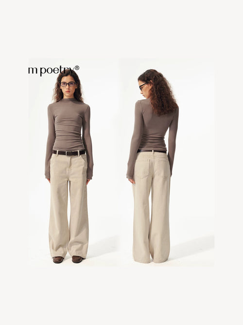 2AM POETRY Ribbed Long-Sleeve Knit Top