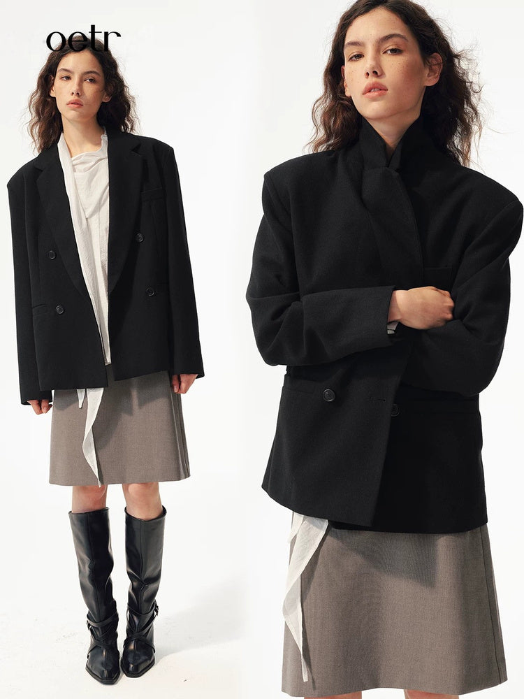 2AM POETRY Tailored Double-Breasted Blazer