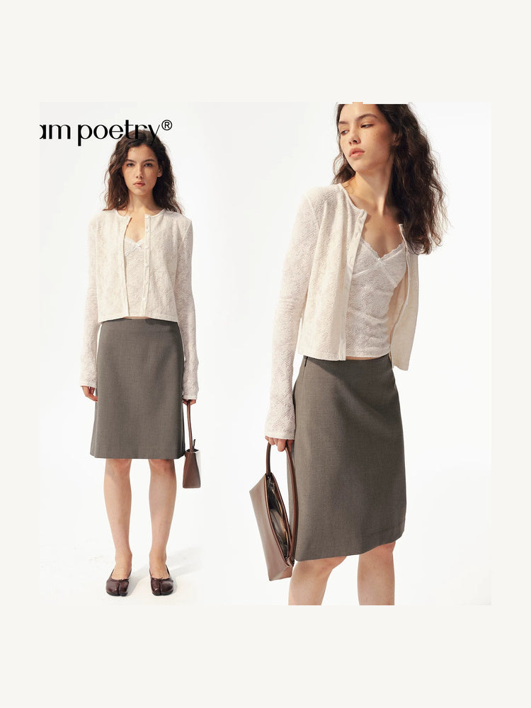 2AM POETRY Lace-Trim Cardigan and Cami
