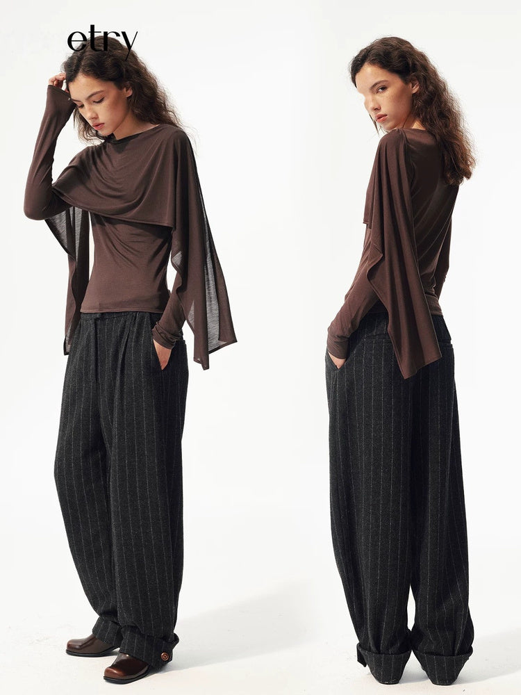 2AM POETRY Sheer Long-Sleeve Knit Top