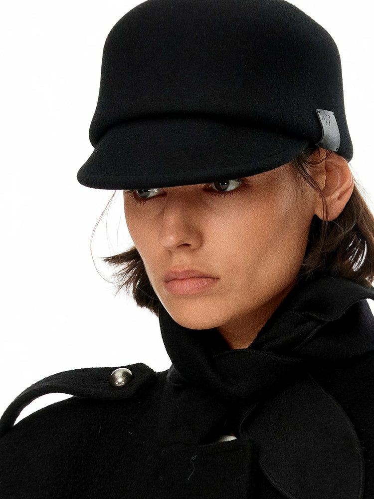 D.PERCENT Wool Newsboy Cap