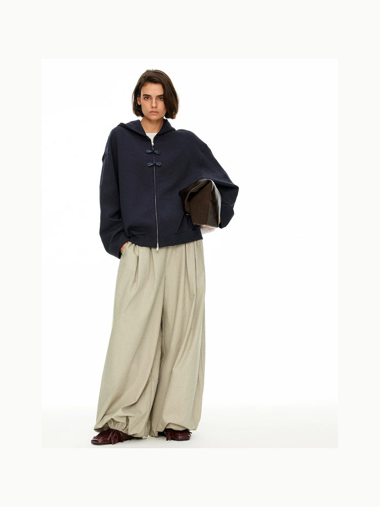 D.PERCENT Hooded Zip-Up Sweatshirt