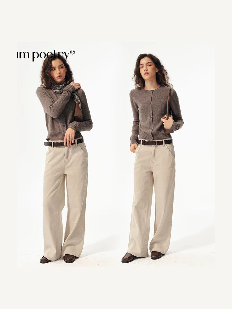 2AM POETRY Fine-Knit Button Cardigan