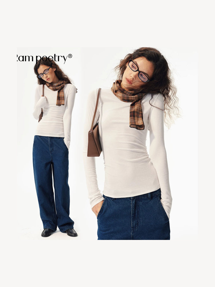 2AM POETRY Ribbed Long-Sleeve Knit Top