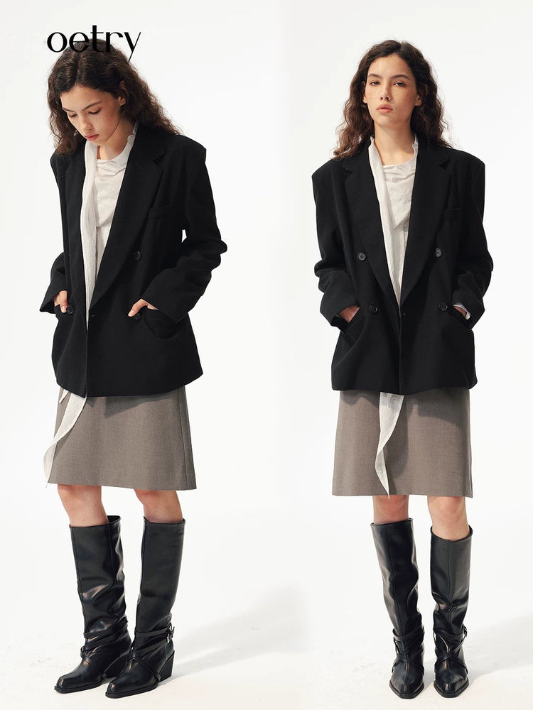 2AM POETRY Tailored Double-Breasted Blazer