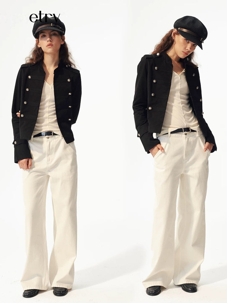 2AM POETRY Cropped Military Jacket
