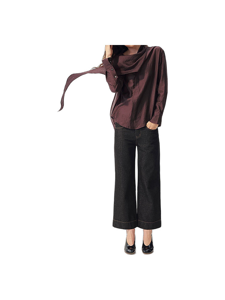 2AM POETRY Leopard Print Mesh Long-Sleeve Top
