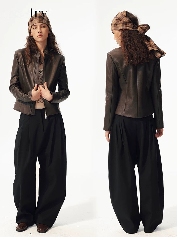 2AM POETRY Sheer Drape Long-Sleeve Top