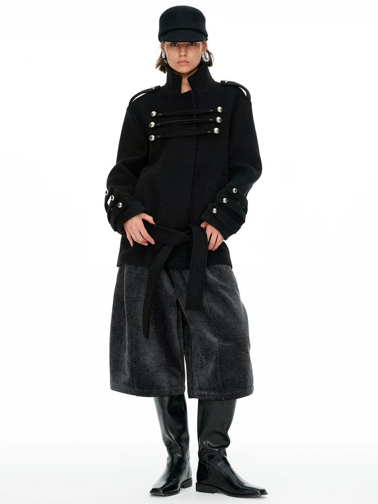 D.PERCENT Draped Knee-Length Shorts