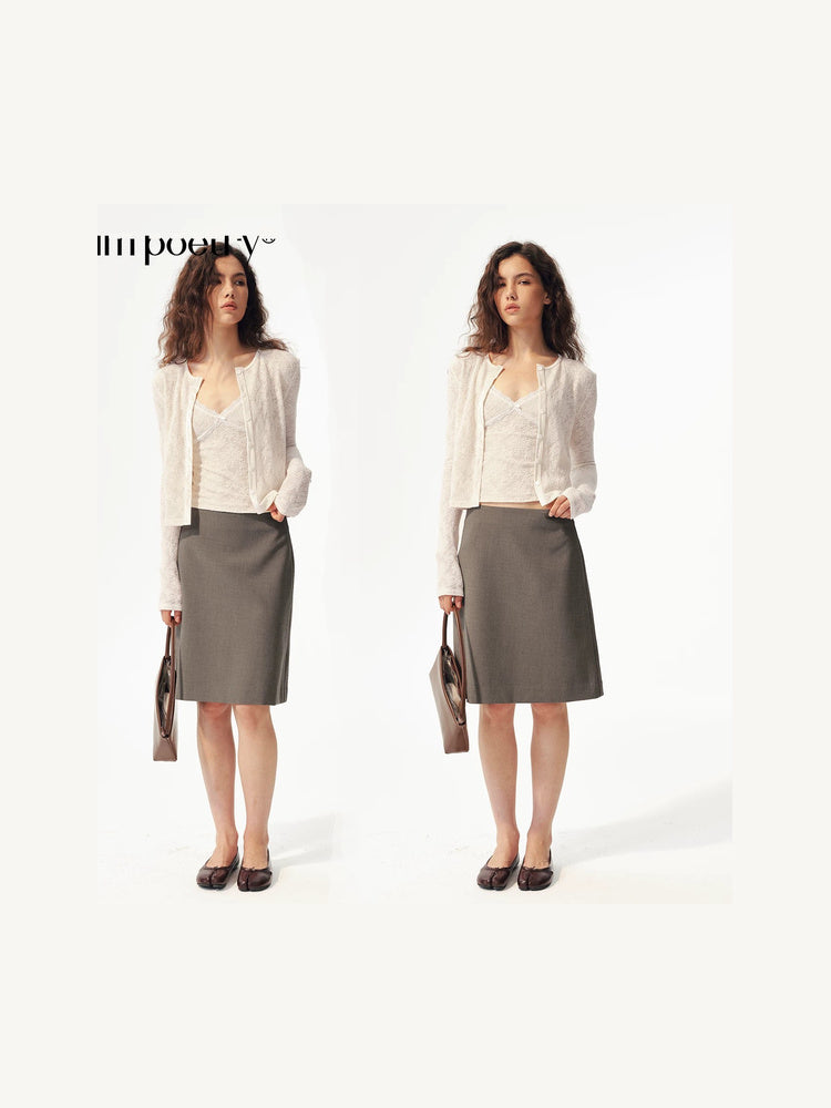 2AM POETRY Deep V-Neck Fine-Knit Top