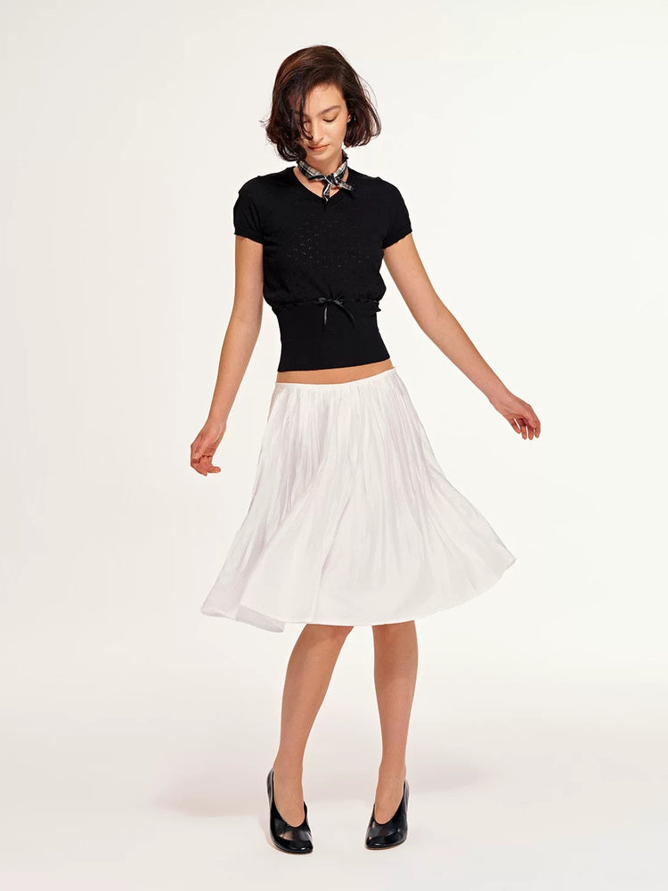 2AM POETRY Fluid Pleated Midi Skirt