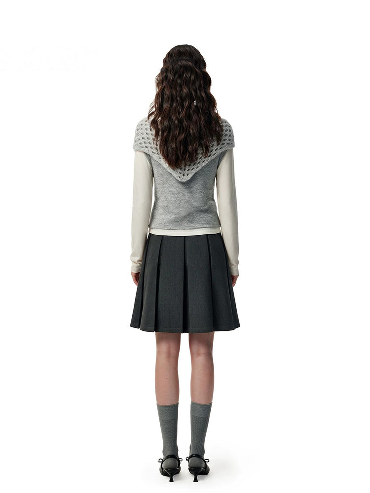 SHROENRO Layered Knit Three-Piece Set