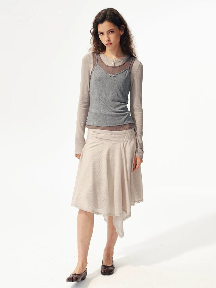 2AM POETRY Layered Lace-Trim Camisole Top