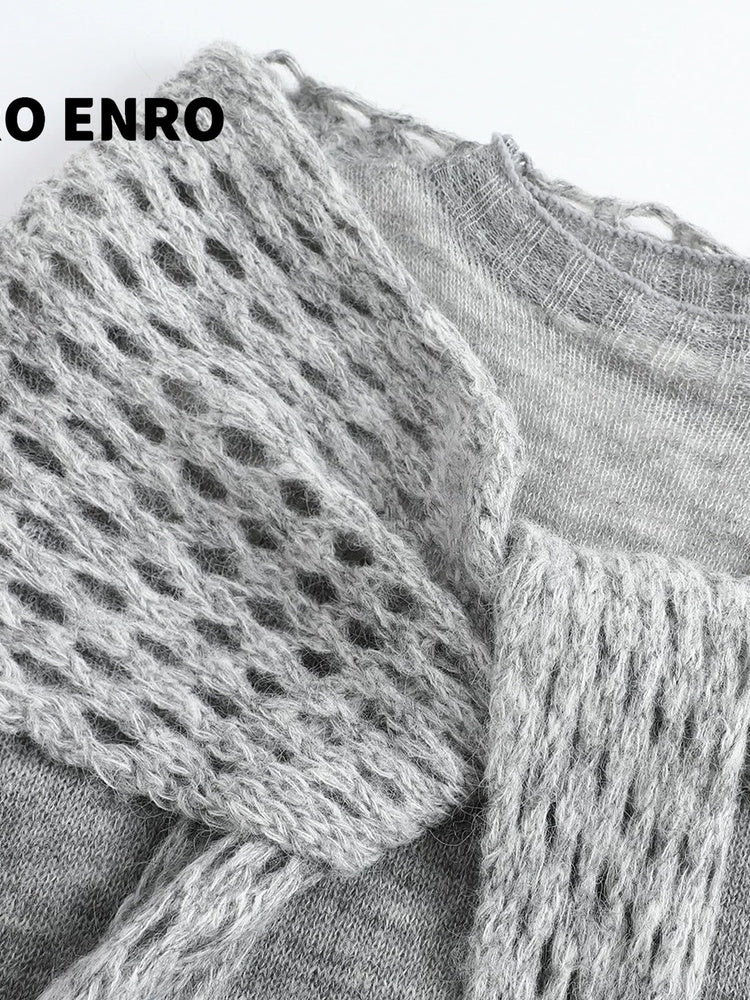 SHROENRO Layered Knit Three-Piece Set