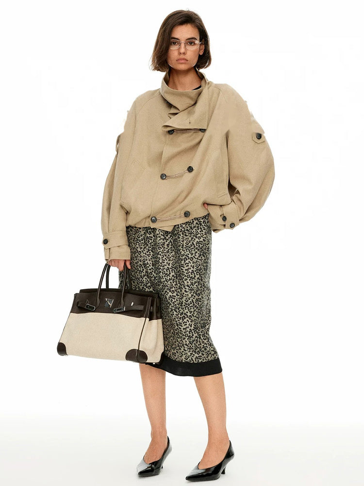 D.PERCENT Asymmetric Double-Breasted Jacket