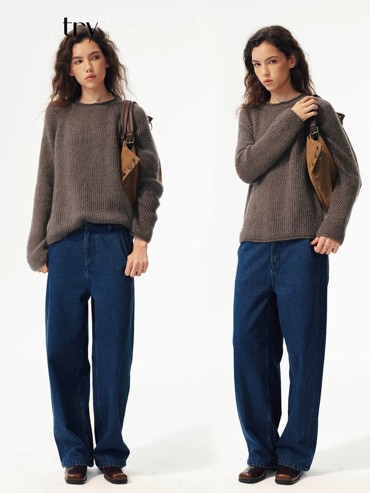 2AM POETRY Fine-Knit Funnel-Neck Pullover