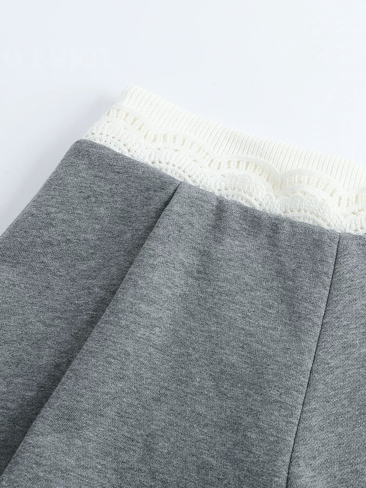 SHROENRO Double-Layer Ruffle Shorts
