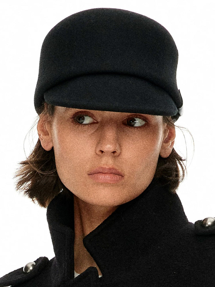 D.PERCENT Wool Newsboy Cap