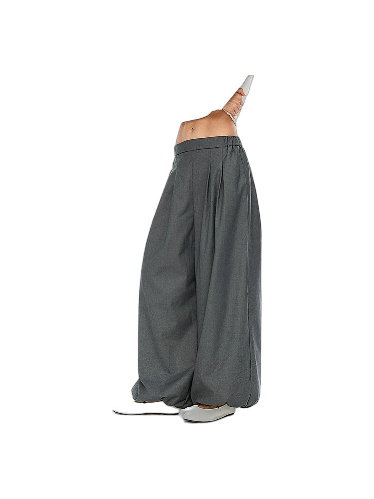 D.PERCENT Belted Barrel-Leg Pants