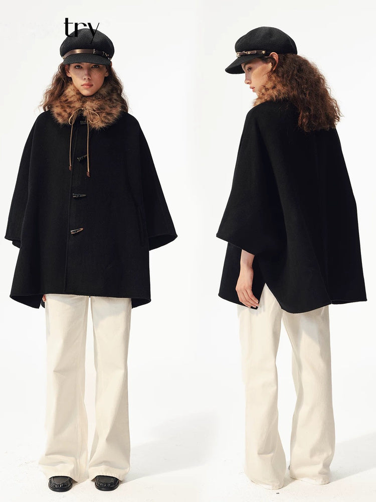 2AM POETRY Oversized Cape Jacket