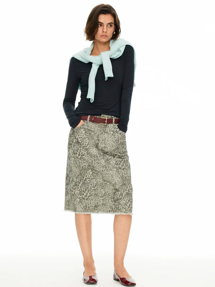 D.PERCENT Asymmetric Henley Long-Sleeve Top
