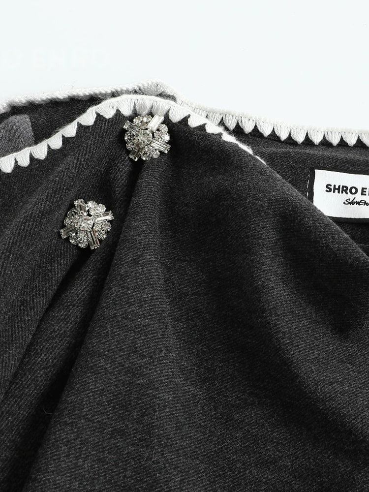 SHROENRO Cape-Layered Mini Dress
