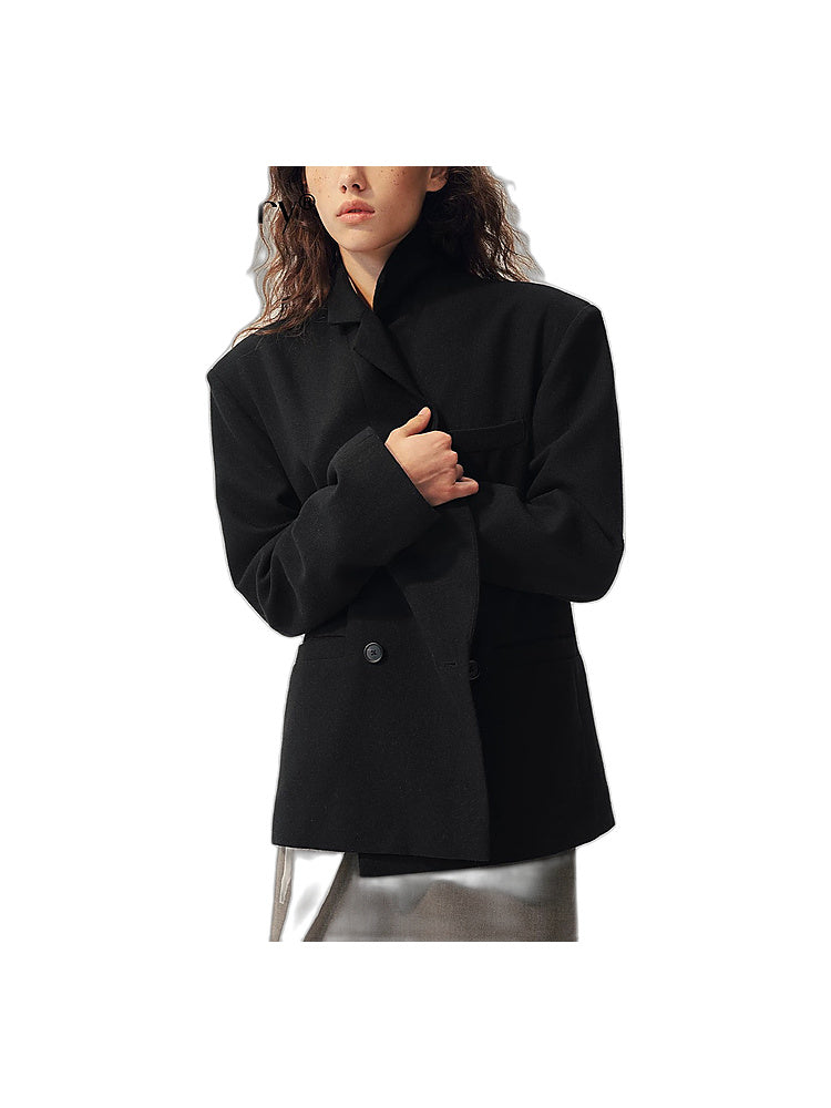 2AM POETRY Tailored Double-Breasted Blazer