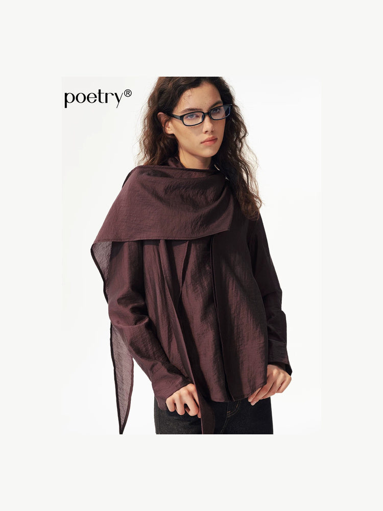2AM POETRY Ruffle-Collar Long-Sleeve Blouse