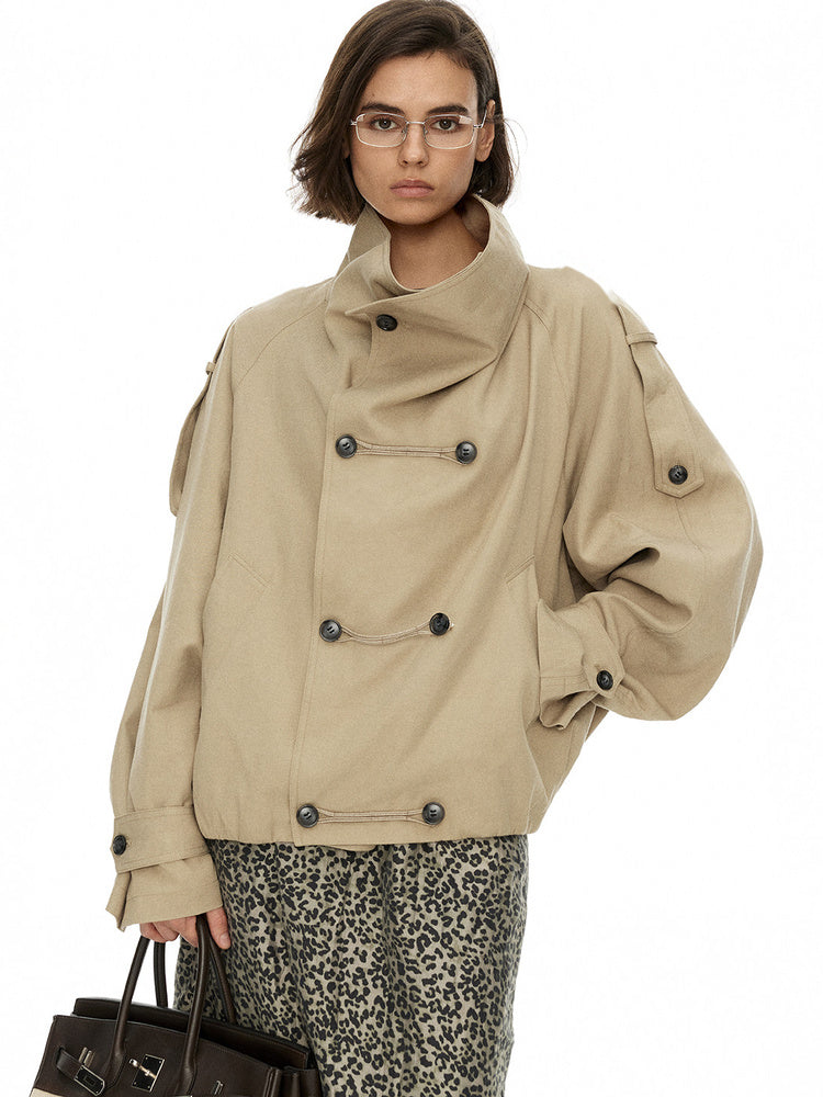 D.PERCENT Asymmetric Double-Breasted Jacket