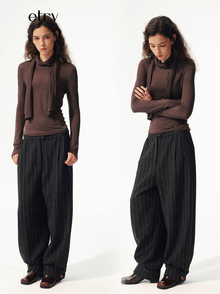 2AM POETRY Sheer Long-Sleeve Knit Top