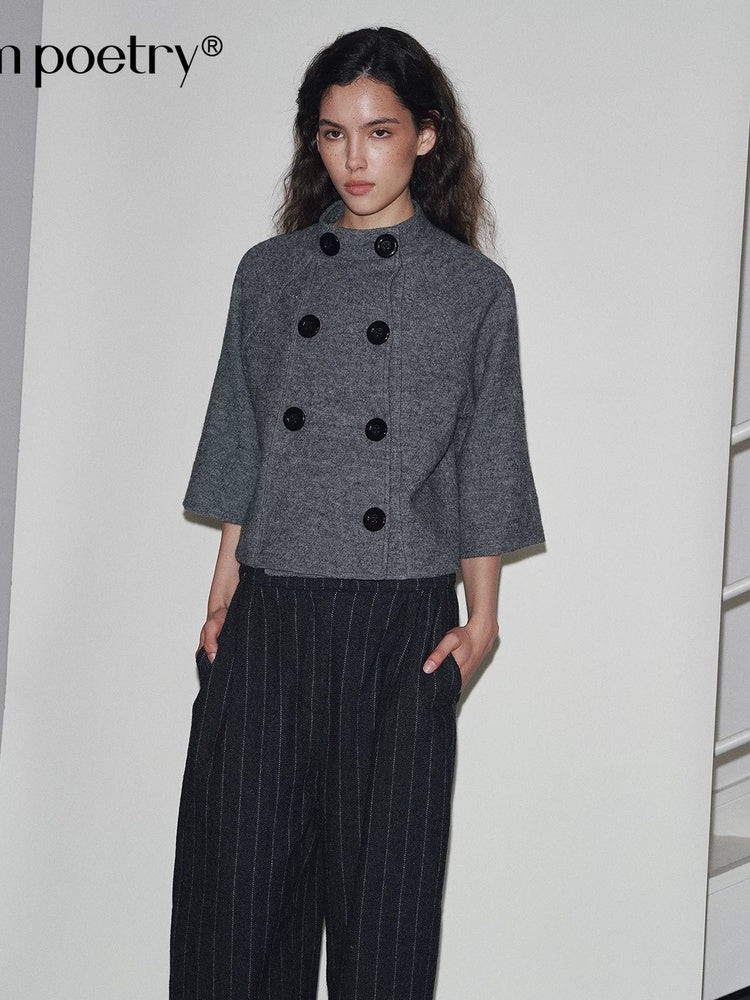 2AM POETRY Cropped Double-Breasted Jacket