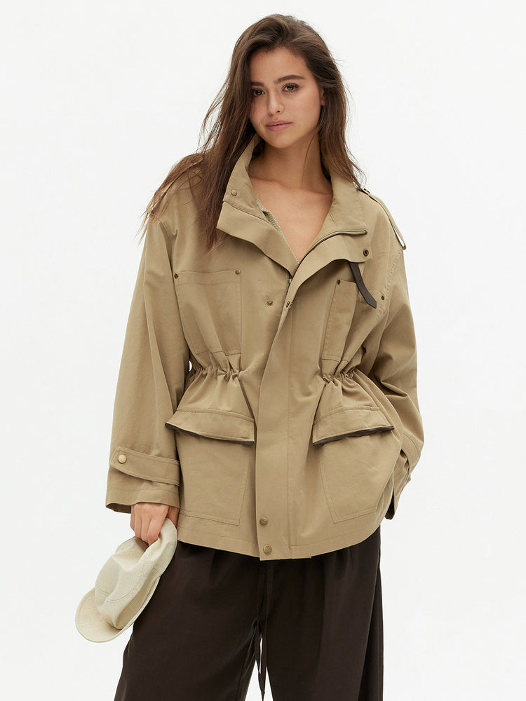 D.PERCENT Drawstring Utility Jacket