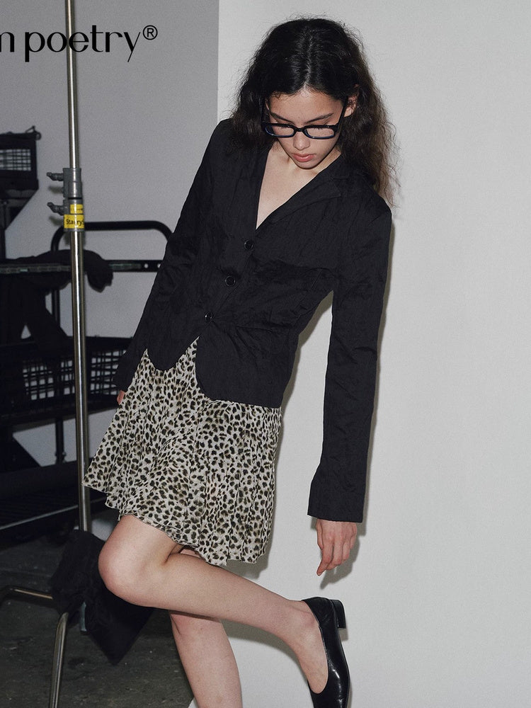 2AM POETRY Textured Double-Breasted Blazer