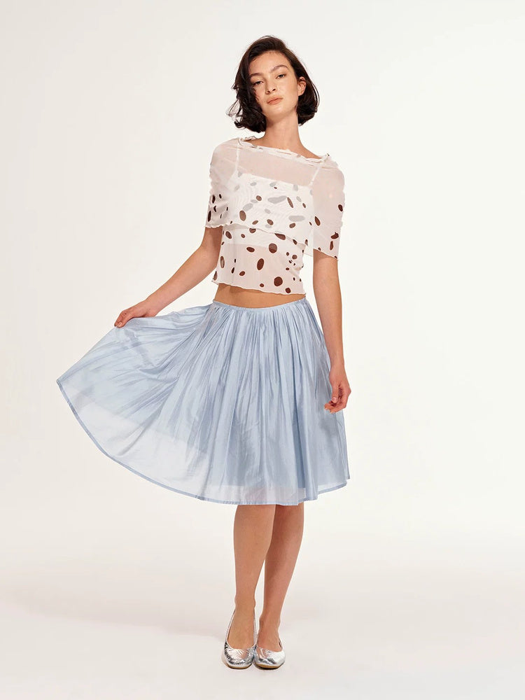 2AM POETRY Fluid Pleated Midi Skirt