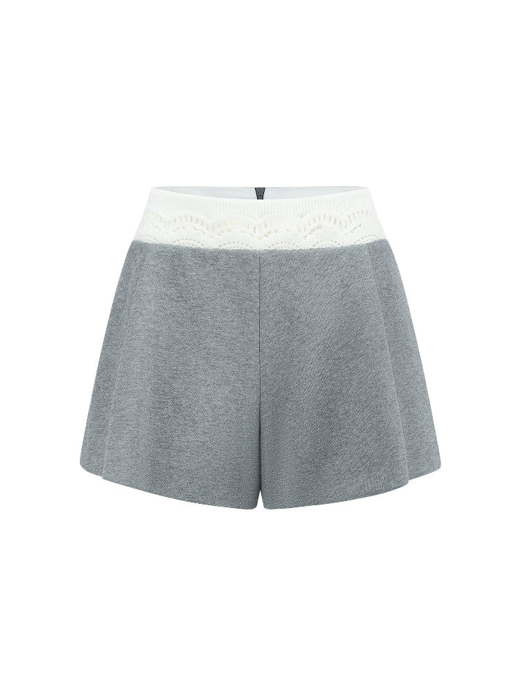 SHROENRO Double-Layer Ruffle Shorts