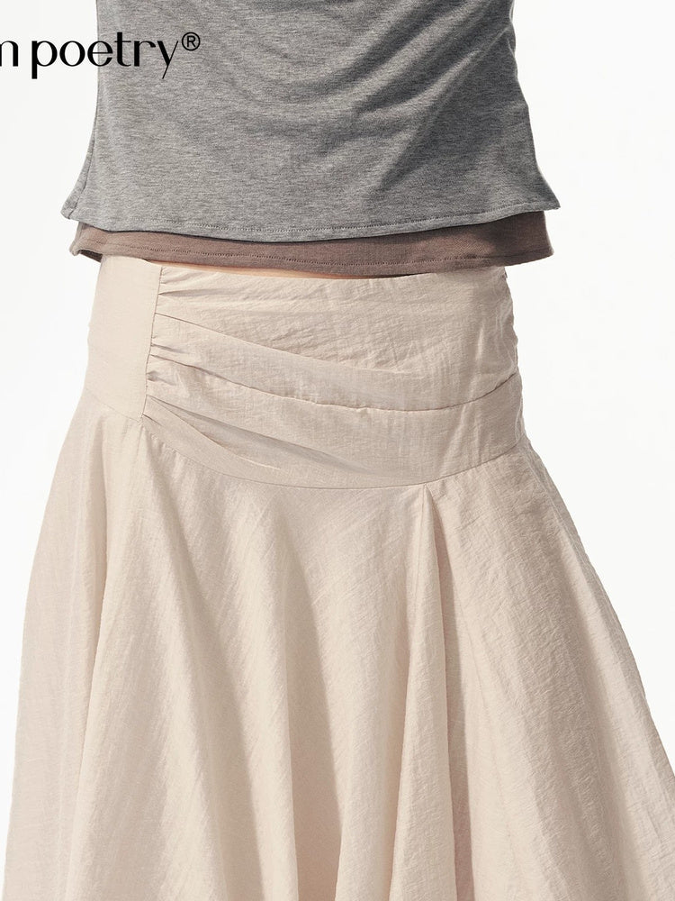 2AM POETRY Asymmetric Handkerchief-Hem Midi Skirt
