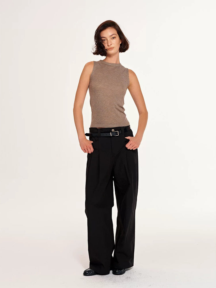 2AM POETRY Textured Sleeveless Knit Tank