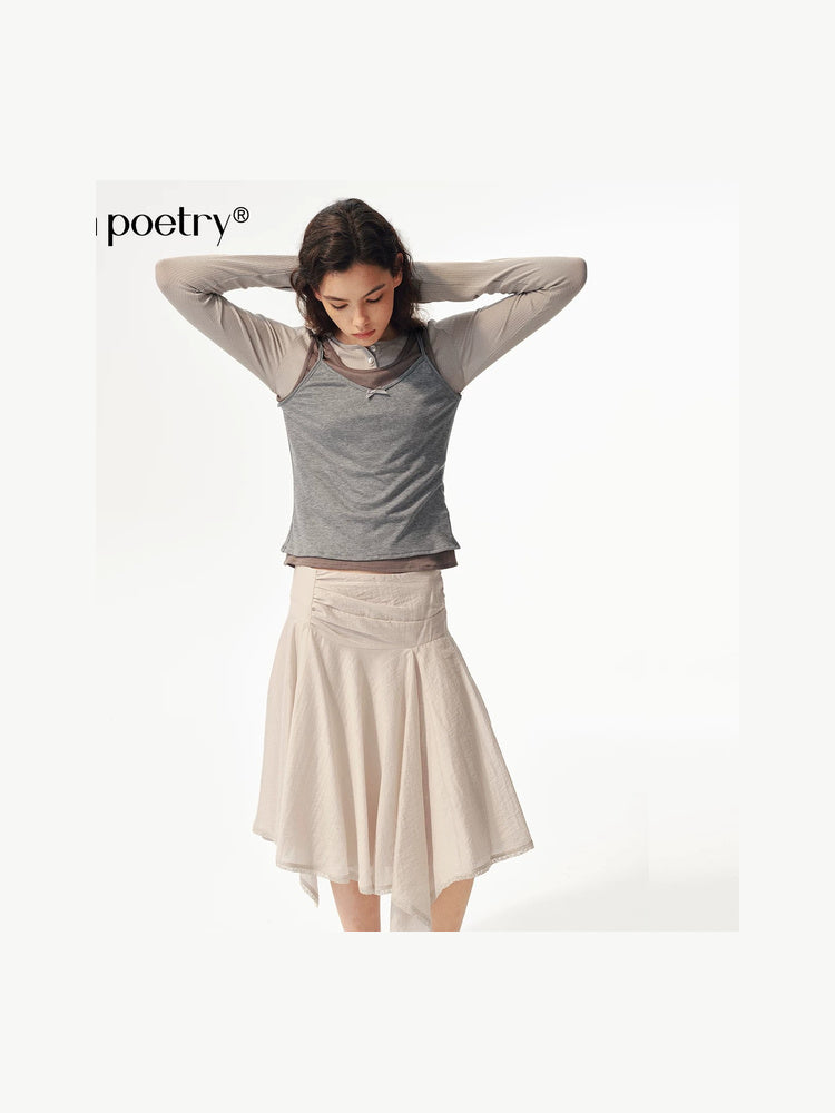 2AM POETRY Layered Lace-Trim Camisole Top