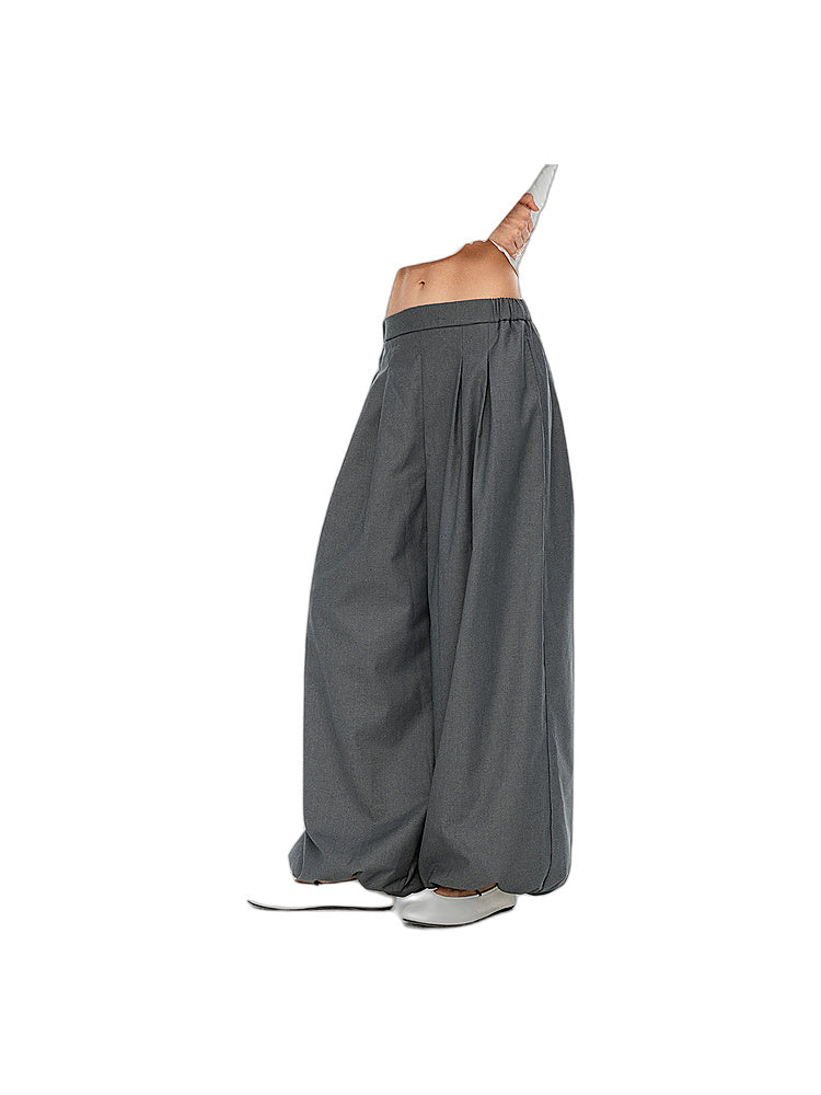 D.PERCENT Belted Barrel-Leg Pants