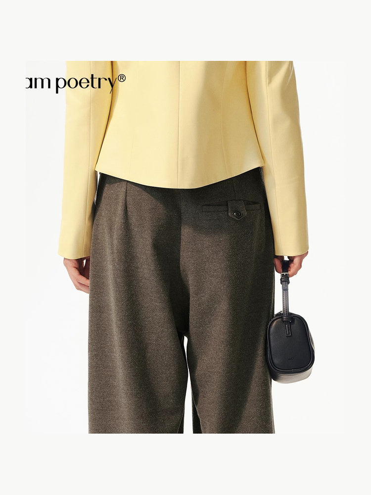 2AM POETRY Relaxed Curved-Leg Trousers