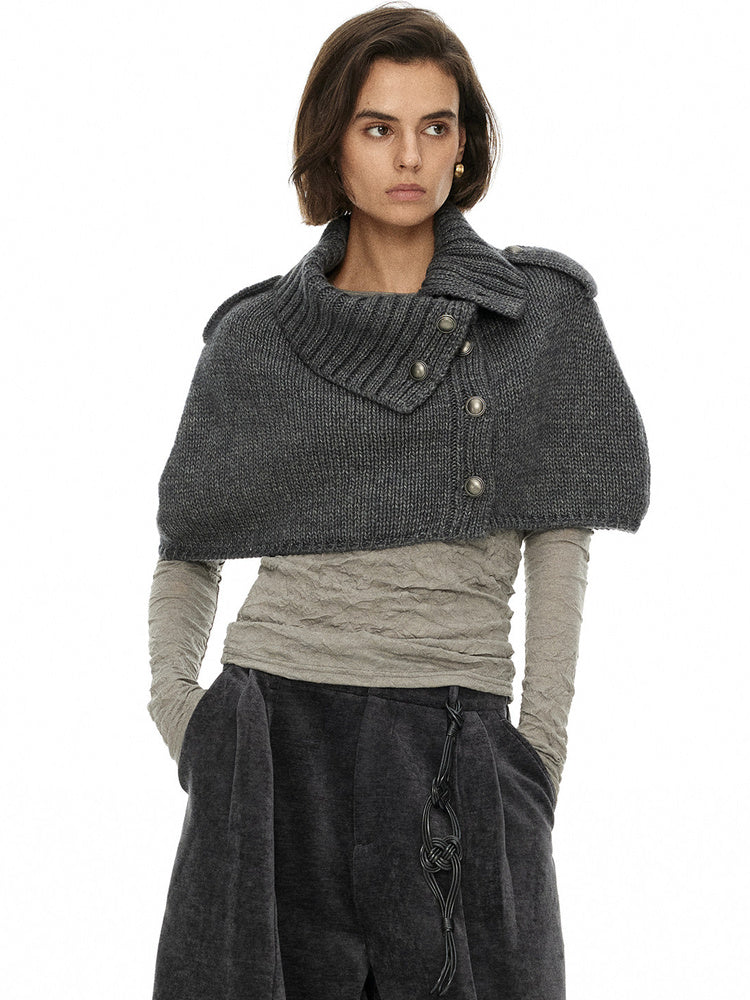 D.PERCENT Knit Cape and Base Layer Set