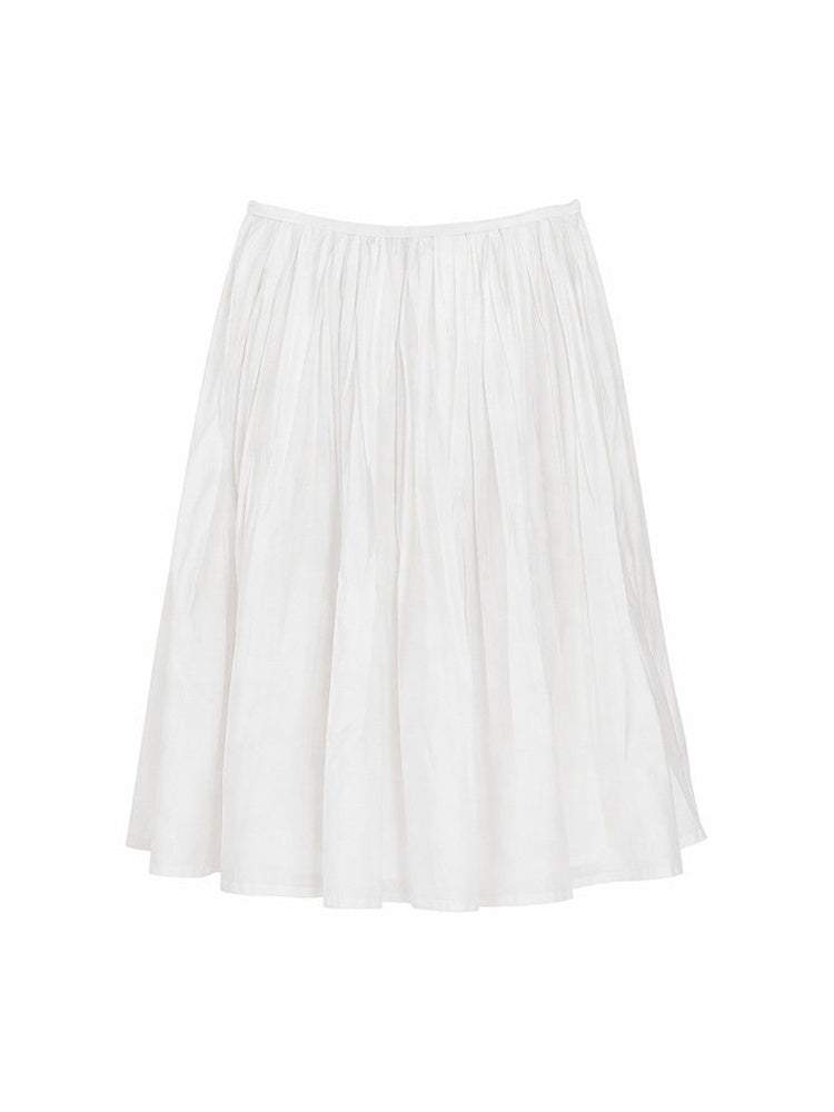 2AM POETRY Fluid Pleated Midi Skirt