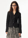 2AM POETRY Textured Double-Breasted Blazer