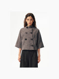 2AM POETRY Cropped Double-Breasted Jacket
