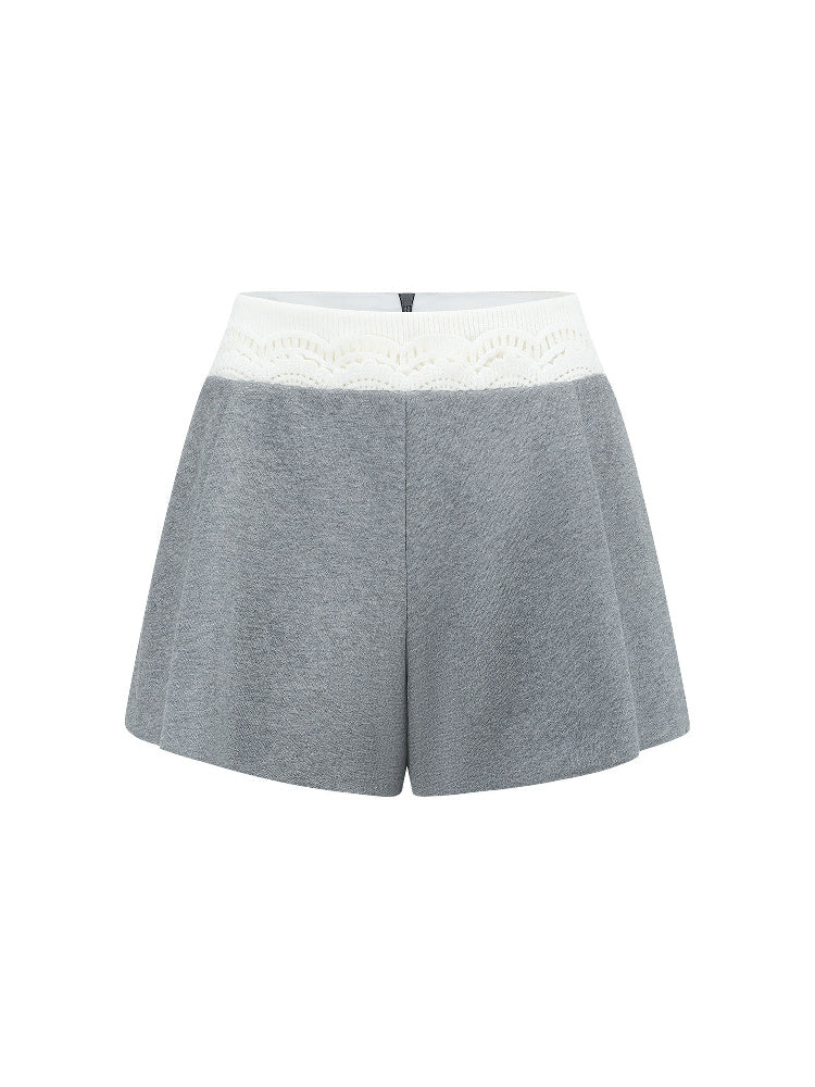 SHROENRO Double-Layer Ruffle Shorts
