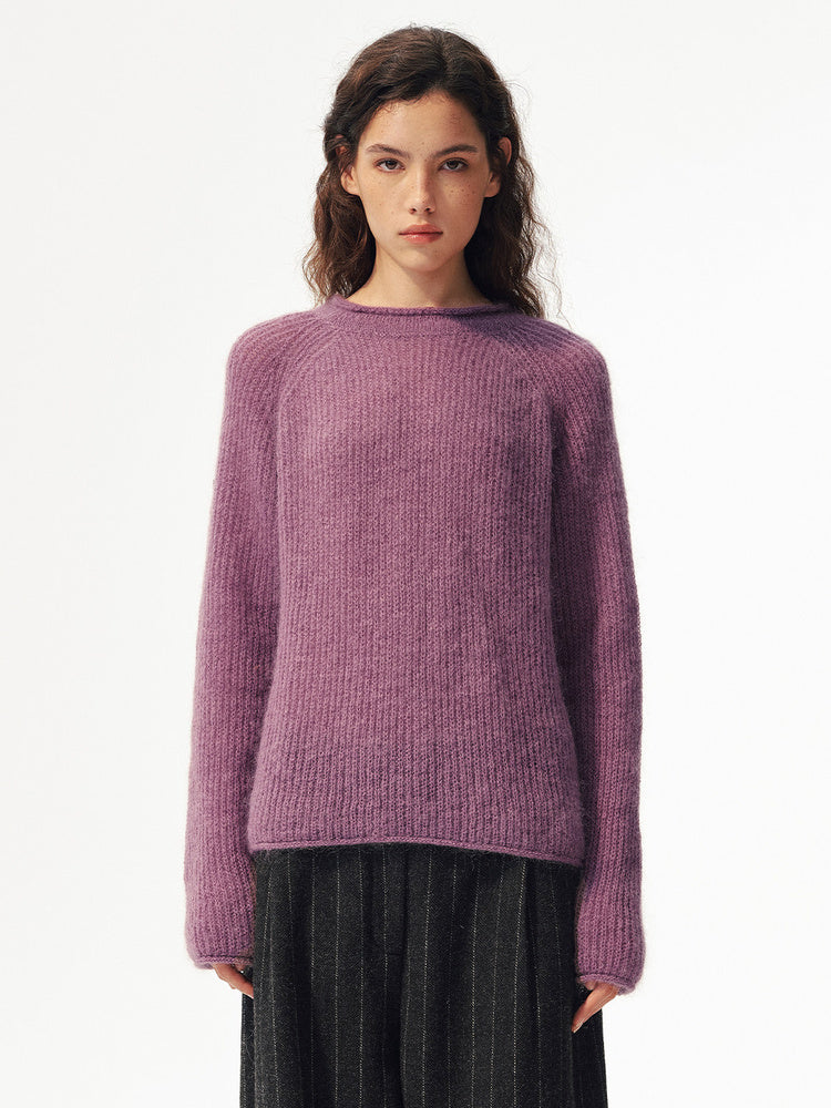 2AM POETRY Fine-Knit Funnel-Neck Pullover