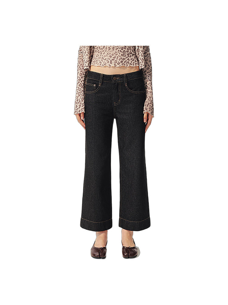 2AM POETRY Leopard Print Mesh Long-Sleeve Top