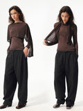 2AM POETRY Sheer Long-Sleeve Knit Top