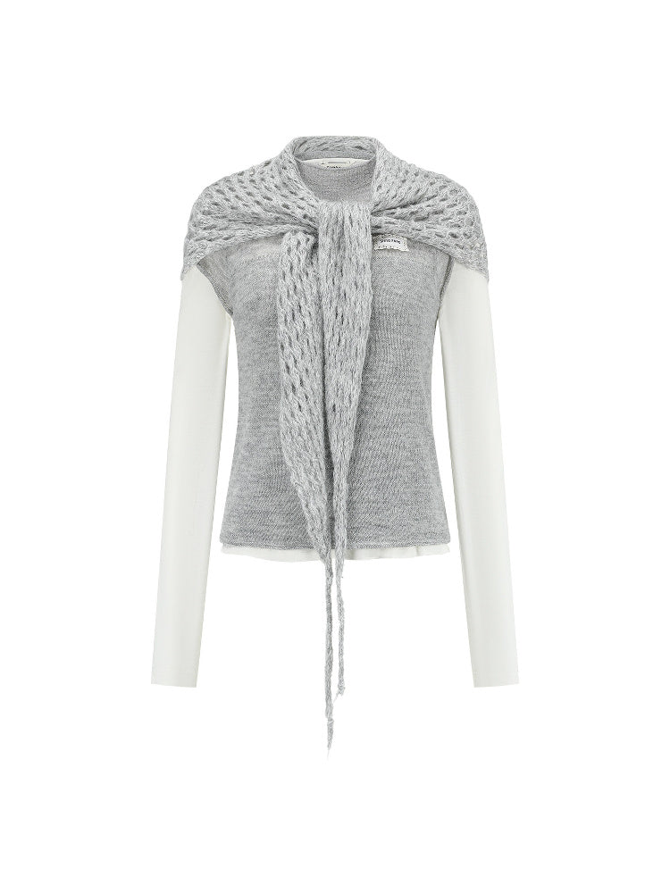 SHROENRO Layered Knit Three-Piece Set