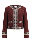 SHROENRO Embellished Trim Cropped Jacket
